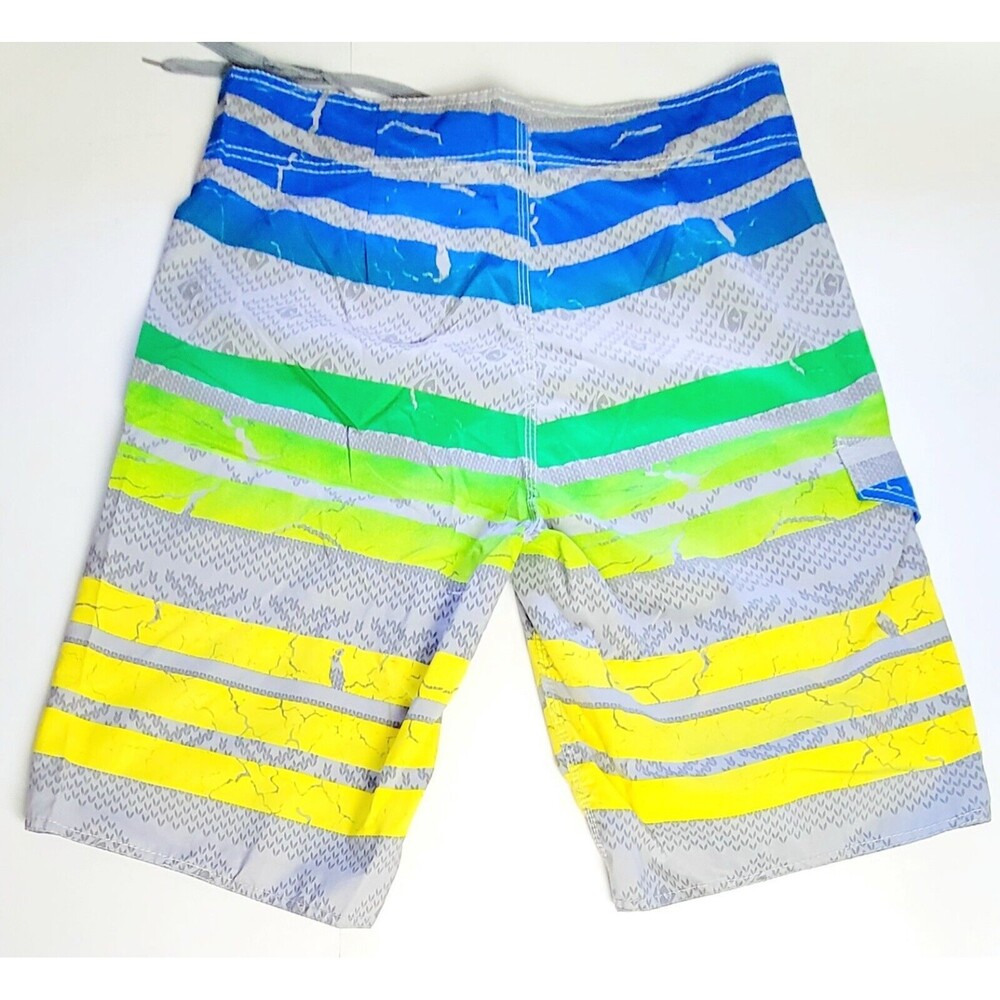 Island Haze Swim Water Shorts Mens Large MultiColor Trunks Boarder Surf VGC